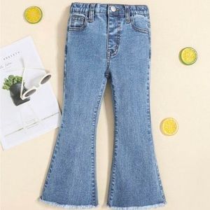 GIRLS FLARE BOTTOM JEANS | 5Y